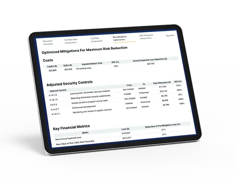 DeRISK Executive Report (sample)